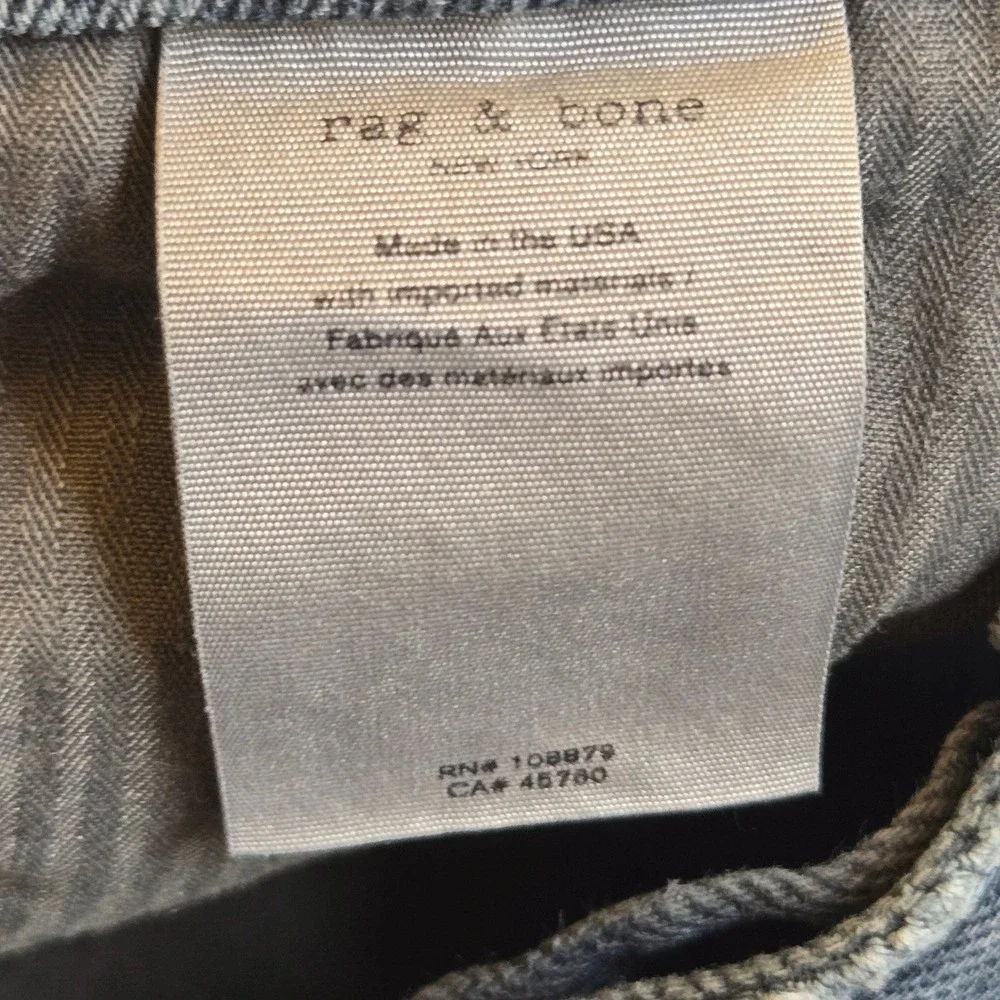 Rag & Bone Mens Extra Slim Fit 1 Jeans Minna Faded Black‎ M1224K610MIN Size 31
